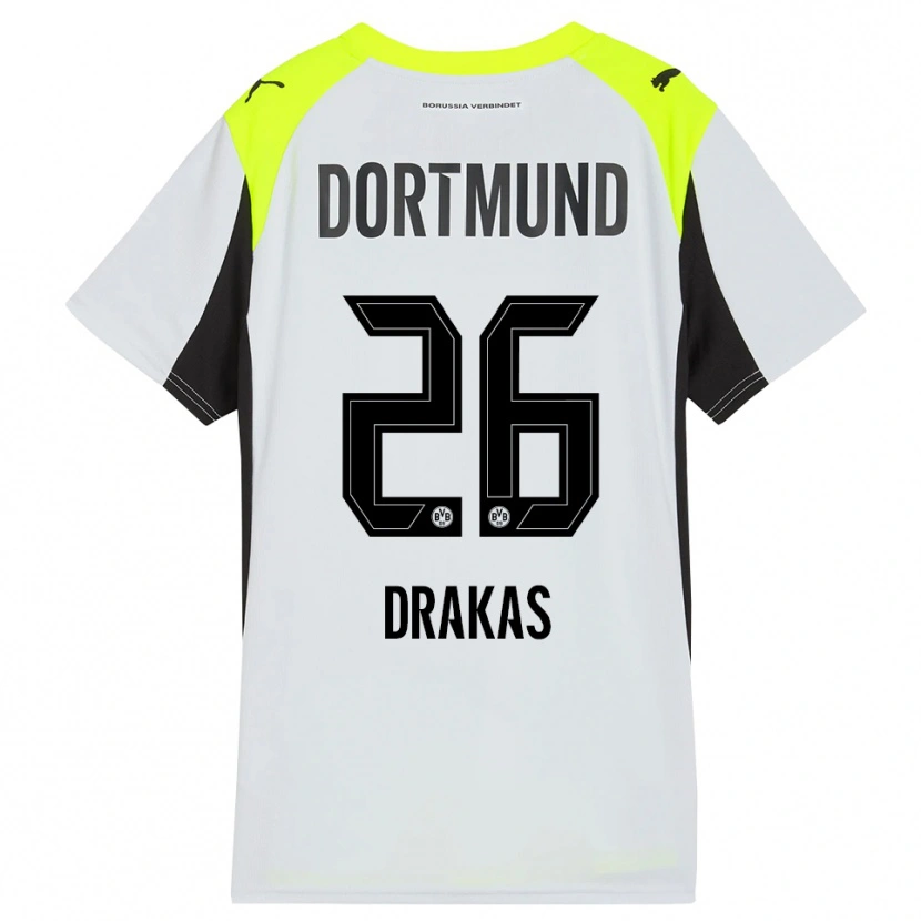 Danxen Herren Babis Drakas #26 Fluoreszierendes Gelb Auswärtstrikot Trikot 2025/26 T-Shirt Schweiz