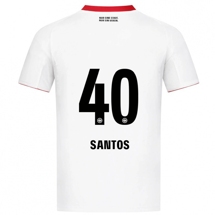 Danxen Herren Kauã Santos #40 Weiß Rot Auswärtstrikot Trikot 2025/26 T-Shirt Schweiz