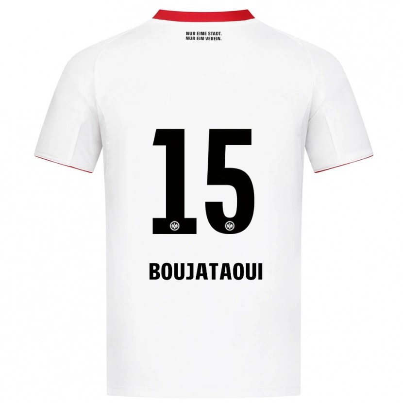Danxen Herren Tarik Boujataoui #15 Weiß Rot Auswärtstrikot Trikot 2025/26 T-Shirt Schweiz