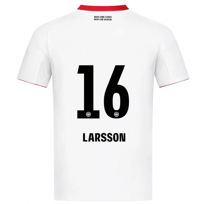 Danxen Herren Hugo Larsson #16 Weiß Rot Auswärtstrikot Trikot 2025/26 T-Shirt Schweiz