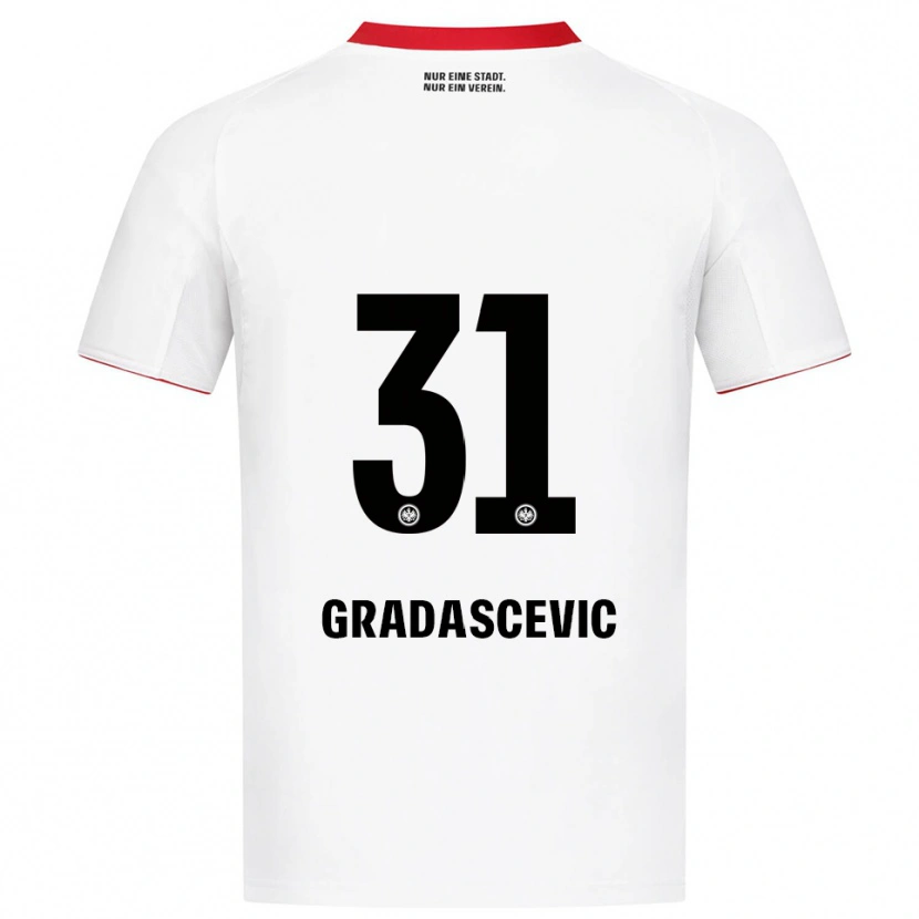 Danxen Herren Meris Gradascevic #31 Weiß Rot Auswärtstrikot Trikot 2025/26 T-Shirt Schweiz