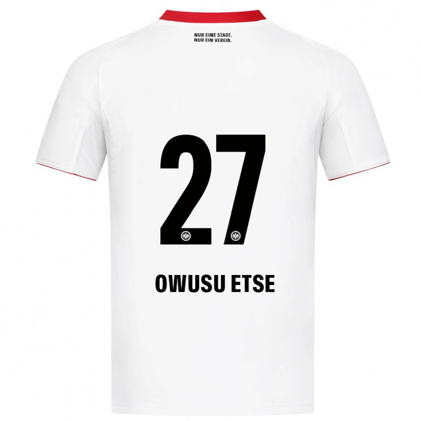 Danxen Herren Collin Owusu Etse #27 Weiß Rot Auswärtstrikot Trikot 2025/26 T-Shirt Schweiz