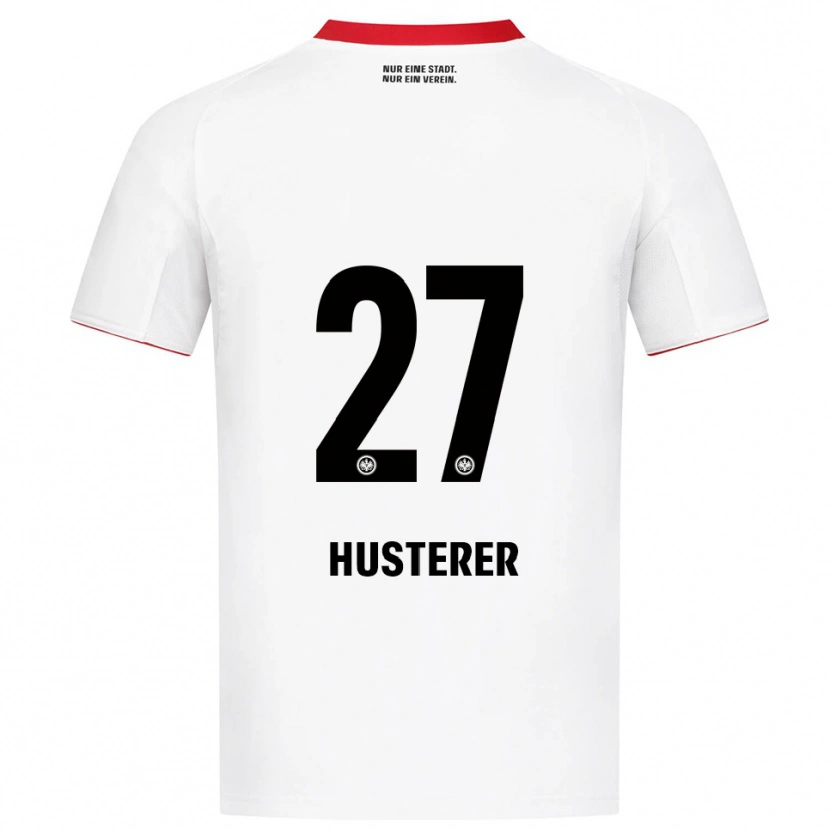 Danxen Herren Lean Husterer #27 Weiß Rot Auswärtstrikot Trikot 2025/26 T-Shirt Schweiz