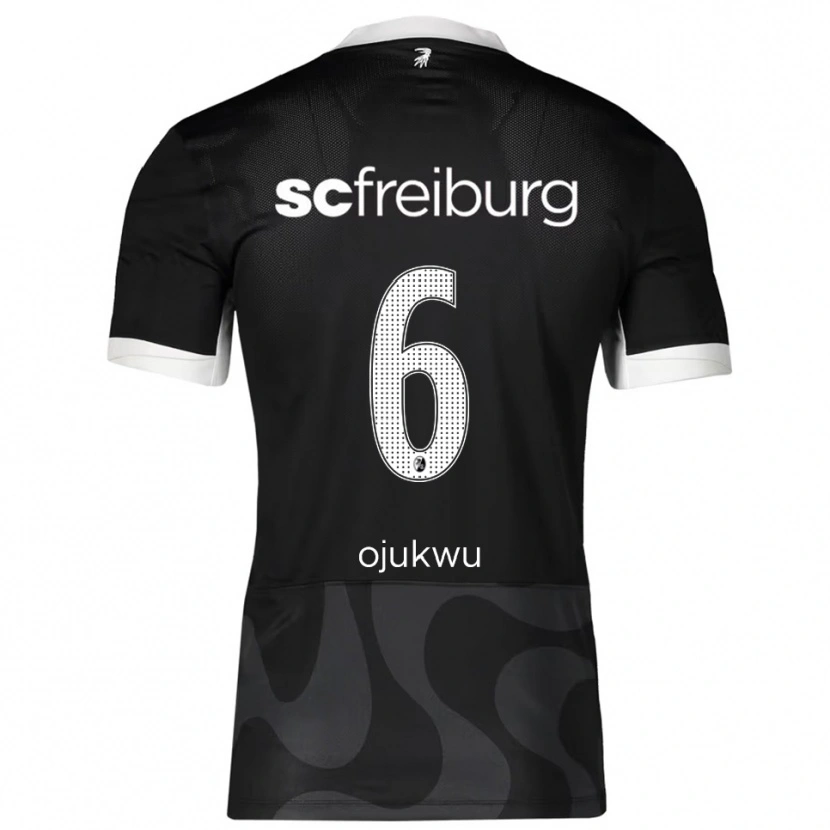Danxen Herren Nicole Ojukwu #6 Schwarz Weiß Auswärtstrikot Trikot 2025/26 T-Shirt Schweiz