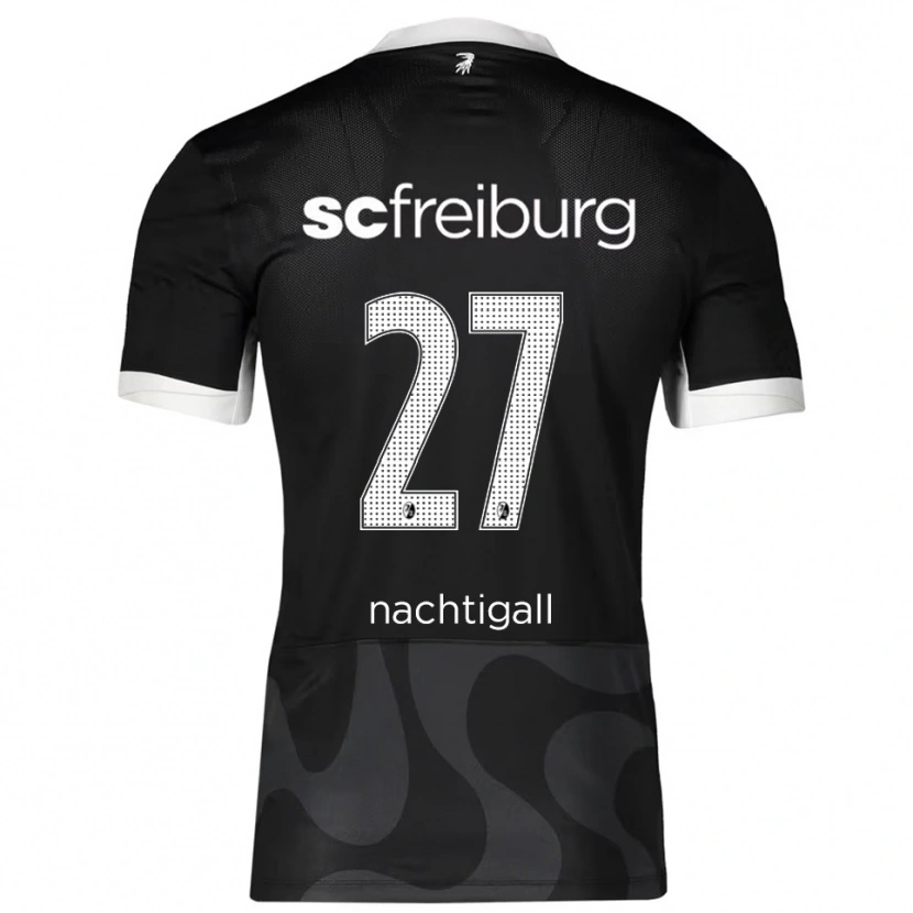 Danxen Herren Sophie Nachtigall #27 Schwarz Weiß Auswärtstrikot Trikot 2025/26 T-Shirt Schweiz