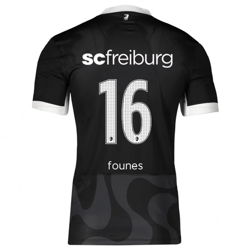Danxen Herren Kevin Founes #16 Schwarz Weiß Auswärtstrikot Trikot 2025/26 T-Shirt Schweiz