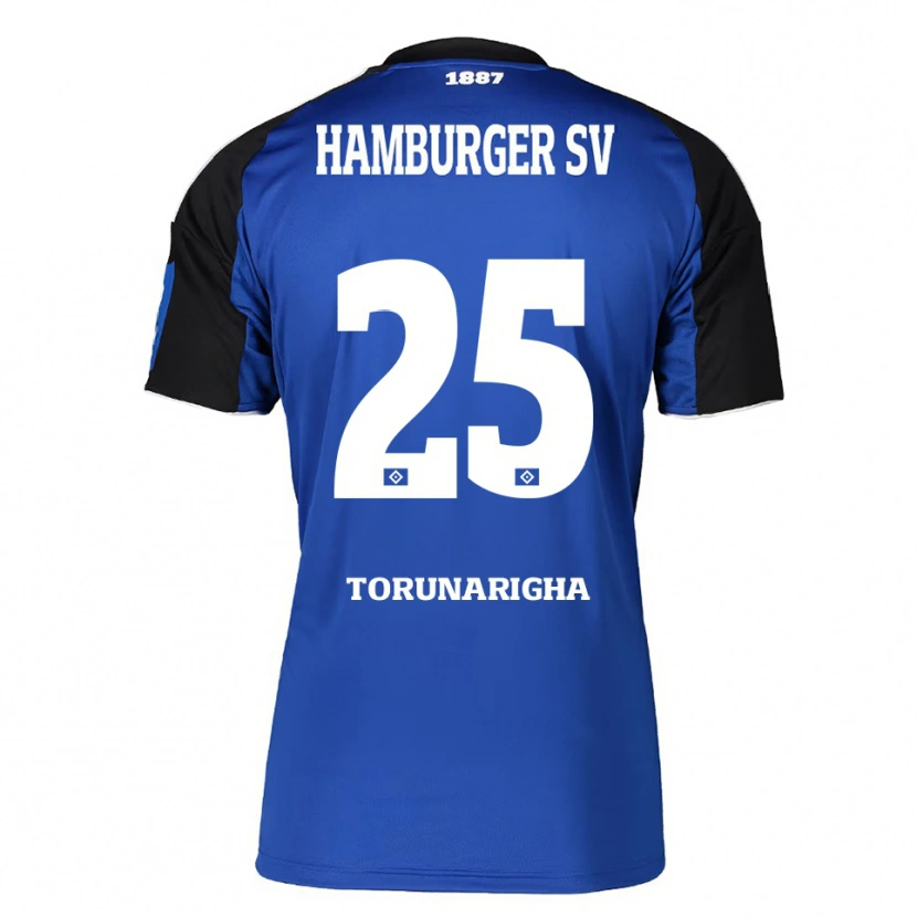 Danxen Herren Jordan Torunarigha #25 Blau Schwarz Auswärtstrikot Trikot 2025/26 T-Shirt Schweiz