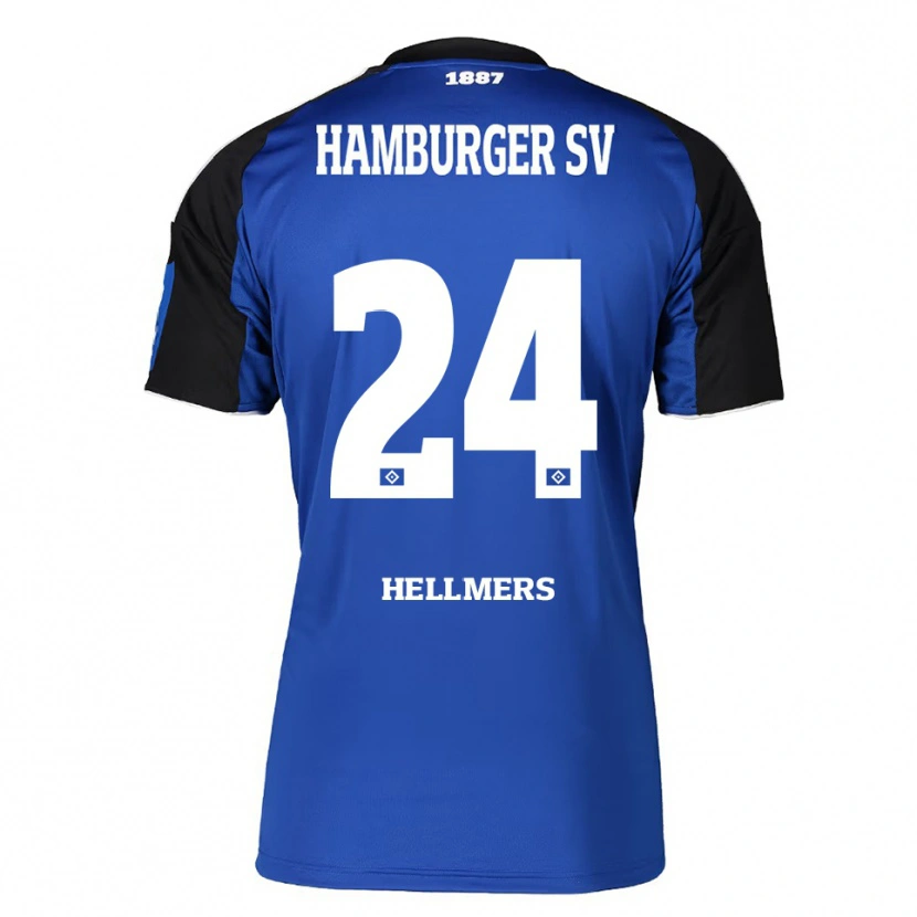 Danxen Herren Maximilian Hellmers #24 Blau Schwarz Auswärtstrikot Trikot 2025/26 T-Shirt Schweiz