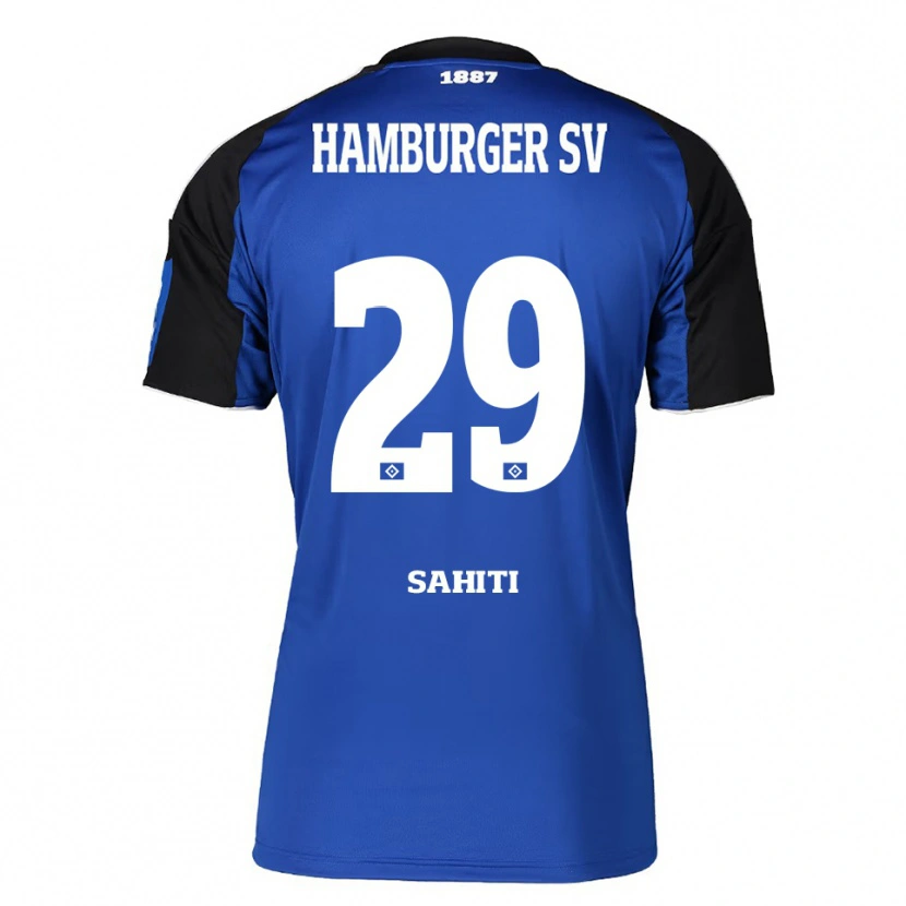 Danxen Herren Emir Sahiti #29 Blau Schwarz Auswärtstrikot Trikot 2025/26 T-Shirt Schweiz