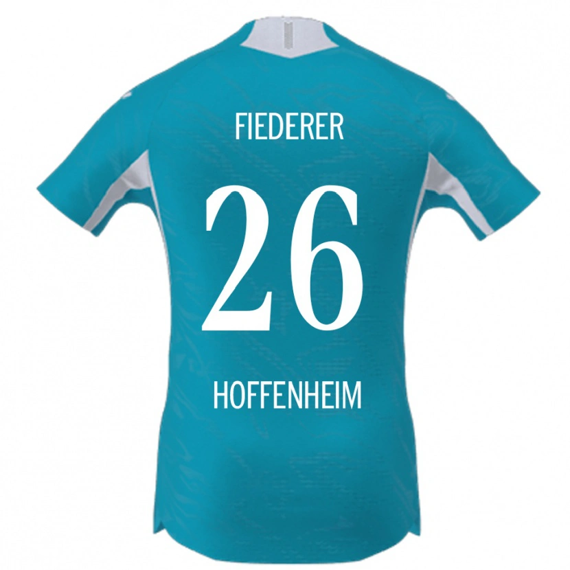 Danxen Herren Tom Fiederer #26 Himmelblau Auswärtstrikot Trikot 2025/26 T-Shirt Schweiz