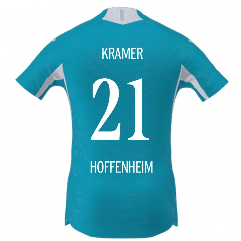 Danxen Herren Emil Kramer #21 Himmelblau Auswärtstrikot Trikot 2025/26 T-Shirt Schweiz