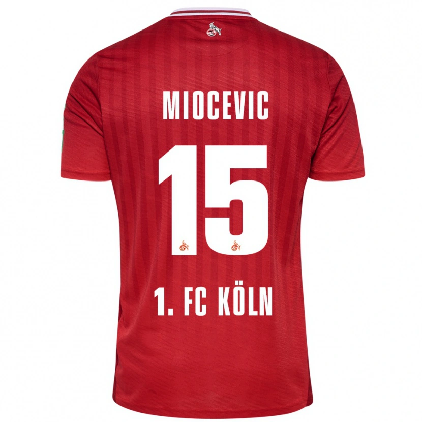 Danxen Herren Gabriel Miocevic #15 Rot Weiß Auswärtstrikot Trikot 2025/26 T-Shirt Schweiz