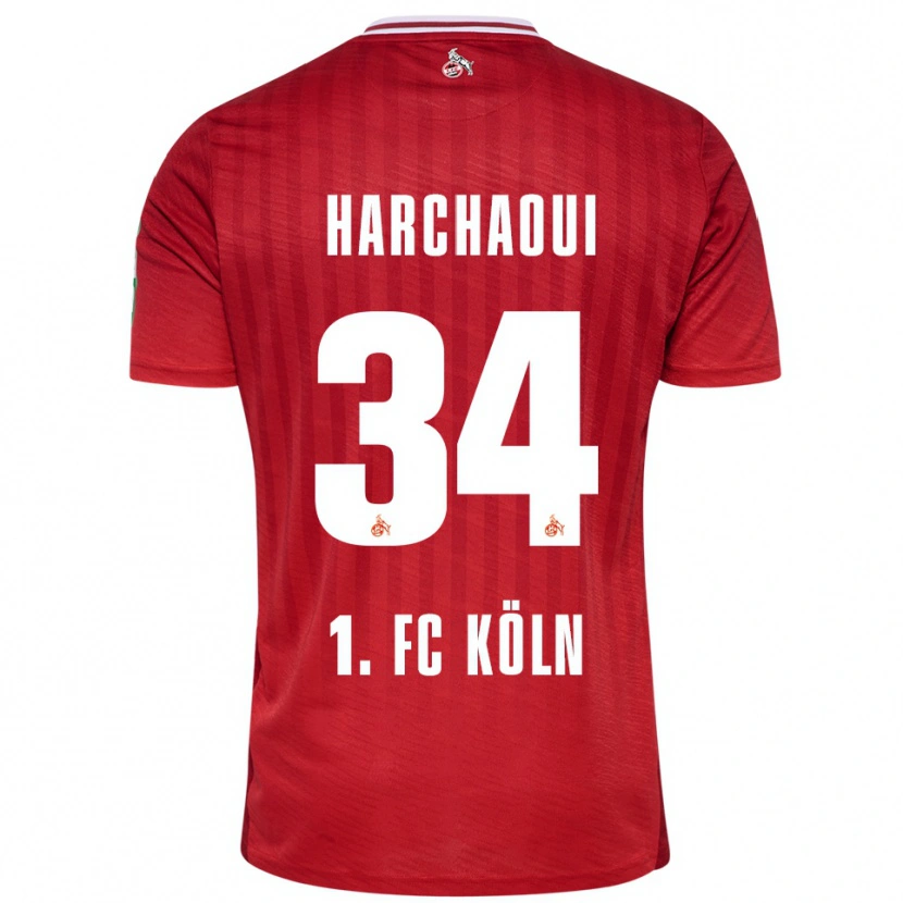 Danxen Herren Fayssal Harchaoui #34 Rot Weiß Auswärtstrikot Trikot 2025/26 T-Shirt Schweiz