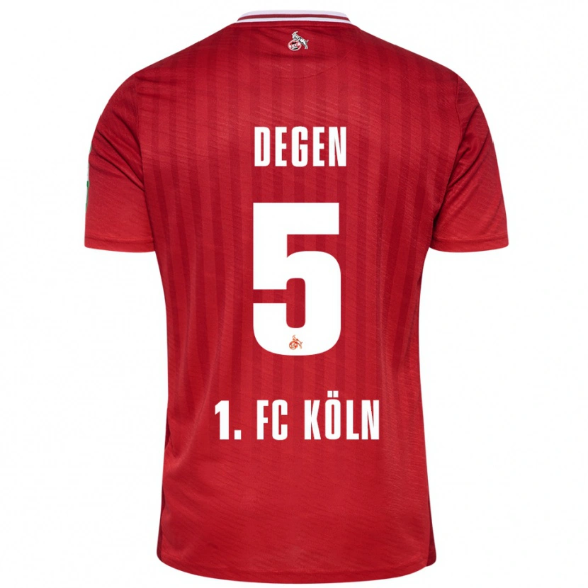 Danxen Herren Celina Degen #5 Rot Weiß Auswärtstrikot Trikot 2025/26 T-Shirt Schweiz