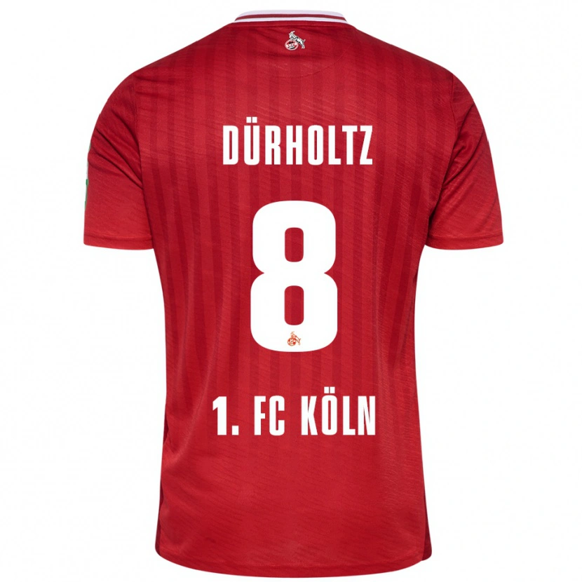Danxen Herren Luca Dürholtz #8 Rot Weiß Auswärtstrikot Trikot 2025/26 T-Shirt Schweiz