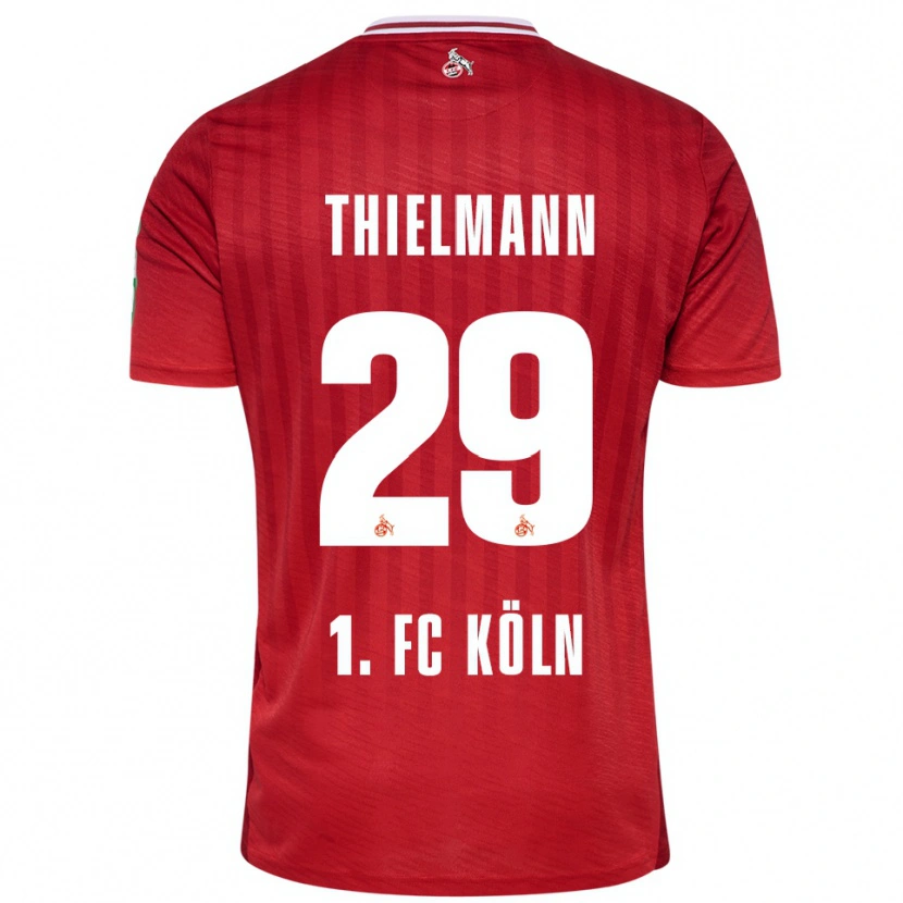 Danxen Herren Jan Thielmann #29 Rot Weiß Auswärtstrikot Trikot 2025/26 T-Shirt Schweiz