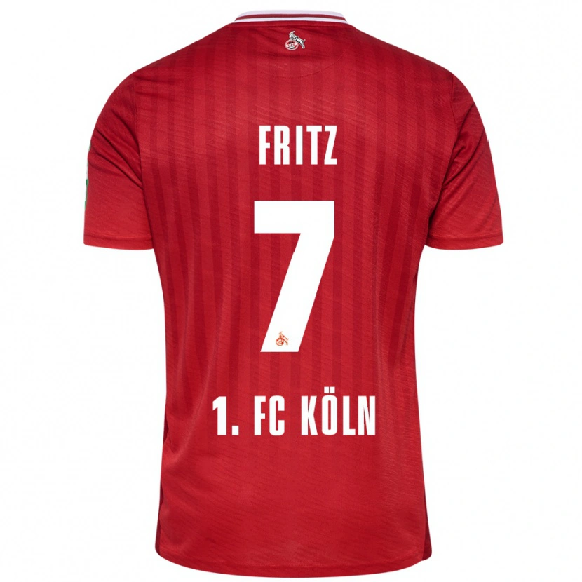 Danxen Herren Johannes Fritz #7 Rot Weiß Auswärtstrikot Trikot 2025/26 T-Shirt Schweiz