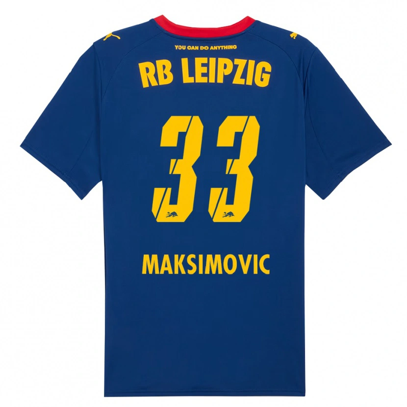 Danxen Herren Andrija Maksimovic #33 Marineblau Rot Auswärtstrikot Trikot 2025/26 T-Shirt Schweiz