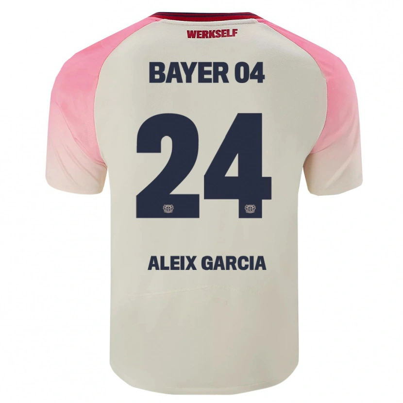 Danxen Herren Aleix García #24 Pink Cremeweiß Auswärtstrikot Trikot 2025/26 T-Shirt Schweiz