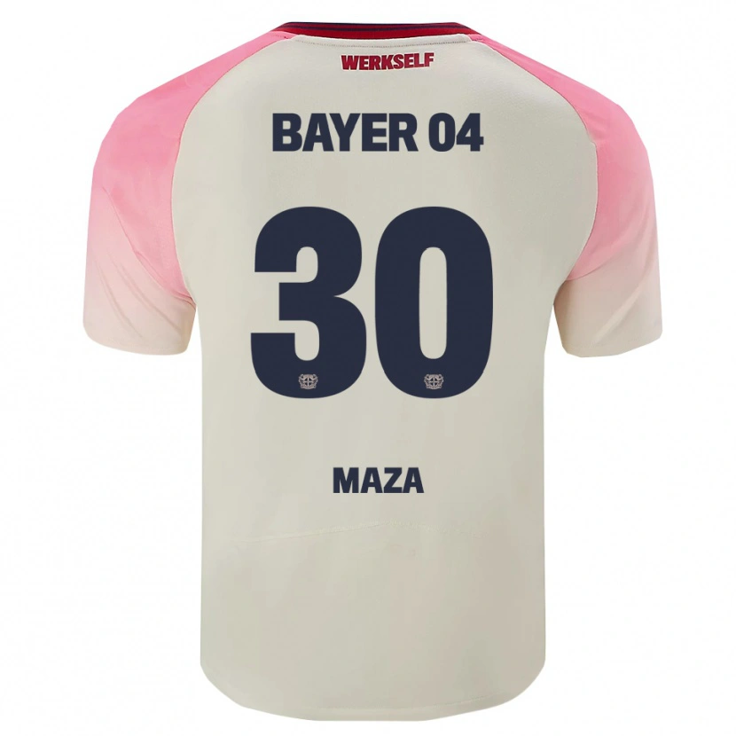 Danxen Herren Ibrahim Maza #30 Pink Cremeweiß Auswärtstrikot Trikot 2025/26 T-Shirt Schweiz