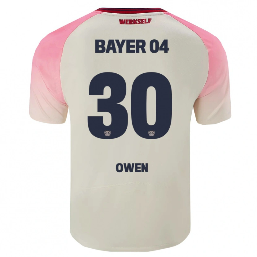 Danxen Herren Emmanuel Chigozie Owen #30 Pink Cremeweiß Auswärtstrikot Trikot 2025/26 T-Shirt Schweiz