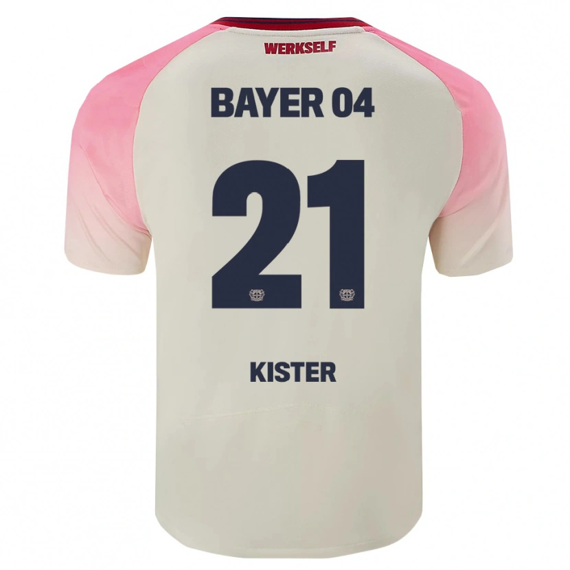 Danxen Herren Akim Kister #21 Pink Cremeweiß Auswärtstrikot Trikot 2025/26 T-Shirt Schweiz