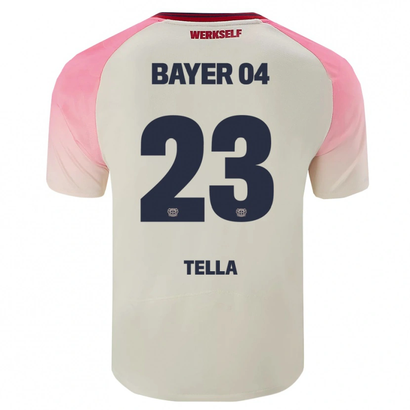 Danxen Herren Nathan Tella #23 Pink Cremeweiß Auswärtstrikot Trikot 2025/26 T-Shirt Schweiz
