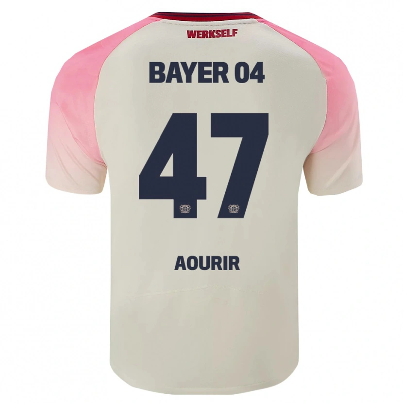 Danxen Herren Ayman Aourir #47 Pink Cremeweiß Auswärtstrikot Trikot 2025/26 T-Shirt Schweiz