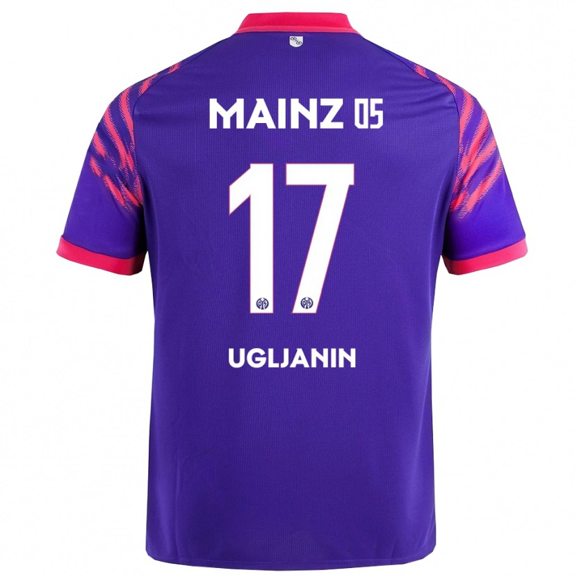 Danxen Herren Jusuf Ugljanin #17 Marineblau Pink Auswärtstrikot Trikot 2025/26 T-Shirt Schweiz