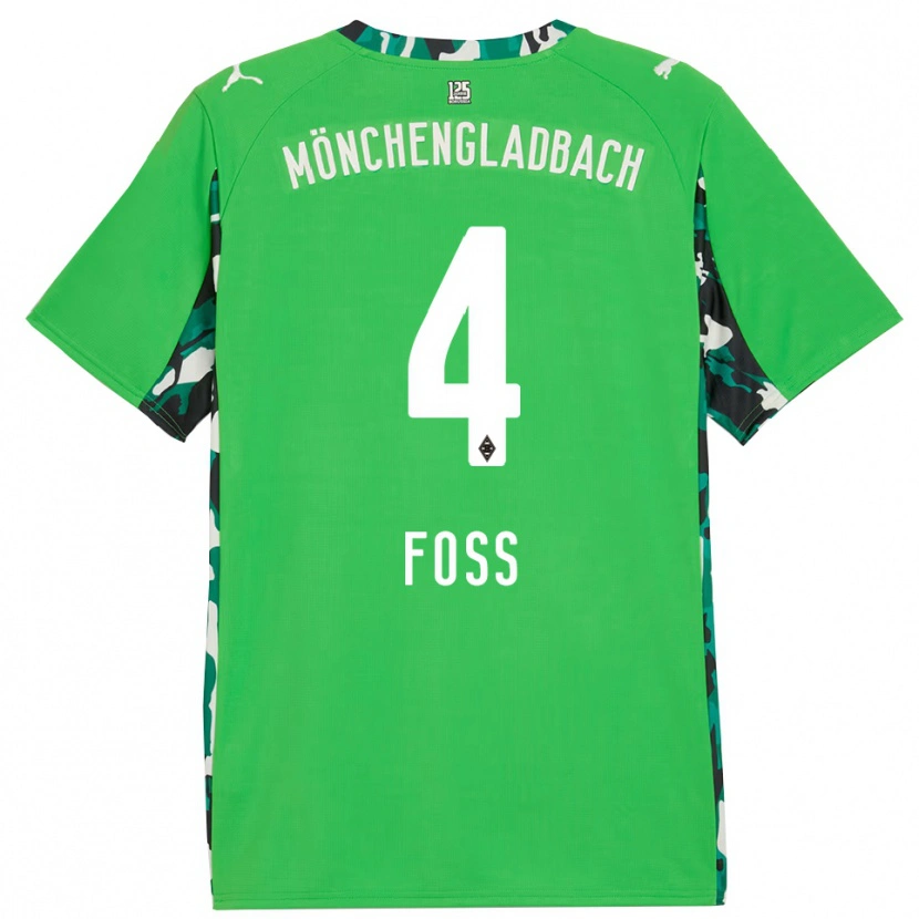 Danxen Herren Jonathan Foss #4 Grün Schwarz Auswärtstrikot Trikot 2025/26 T-Shirt Schweiz