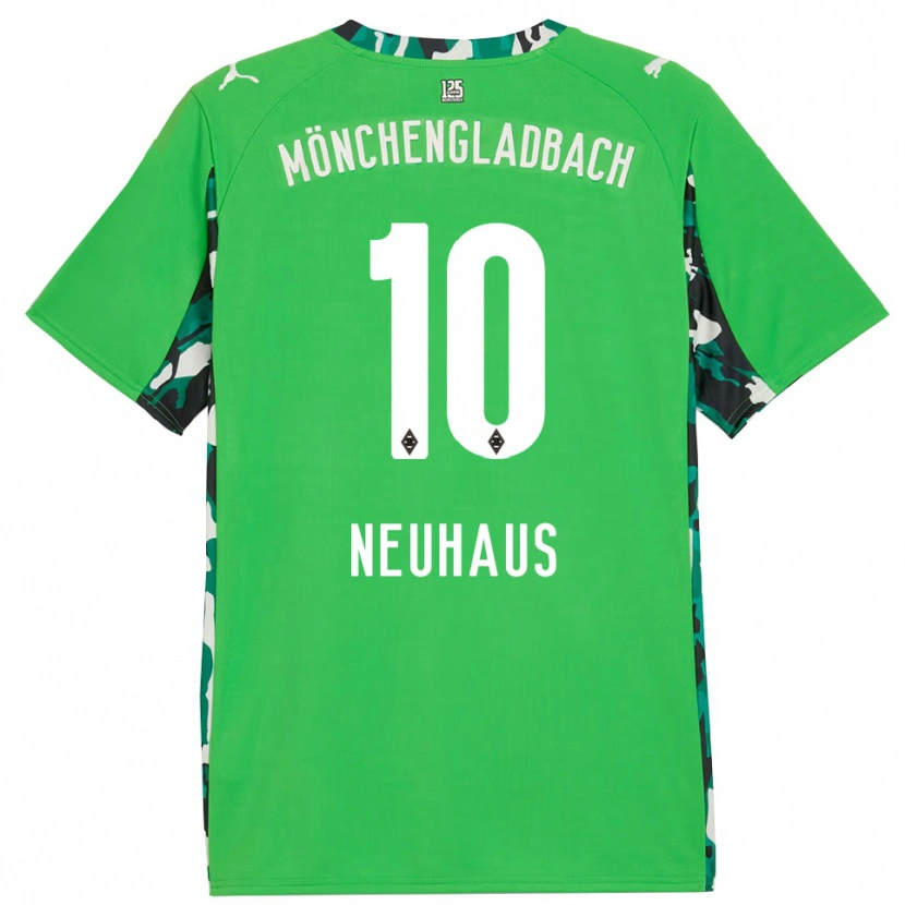 Danxen Herren Florian Neuhaus #10 Grün Schwarz Auswärtstrikot Trikot 2025/26 T-Shirt Schweiz