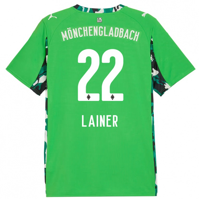 Danxen Herren Stefan Lainer #22 Grün Schwarz Auswärtstrikot Trikot 2025/26 T-Shirt Schweiz
