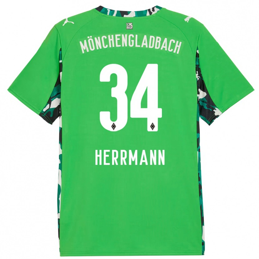 Danxen Herren Charles Herrmann #34 Grün Schwarz Auswärtstrikot Trikot 2025/26 T-Shirt Schweiz
