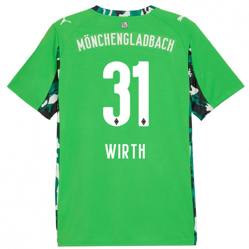 Danxen Herren Linus Wirth #31 Grün Schwarz Auswärtstrikot Trikot 2025/26 T-Shirt Schweiz