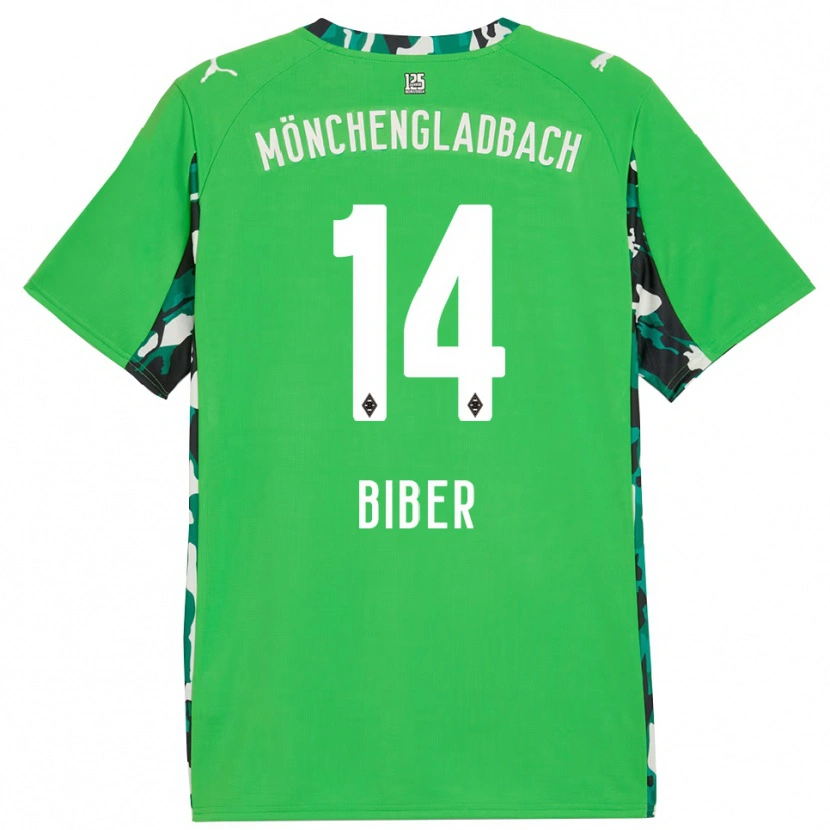 Danxen Herren Edin Biber #14 Grün Schwarz Auswärtstrikot Trikot 2025/26 T-Shirt Schweiz