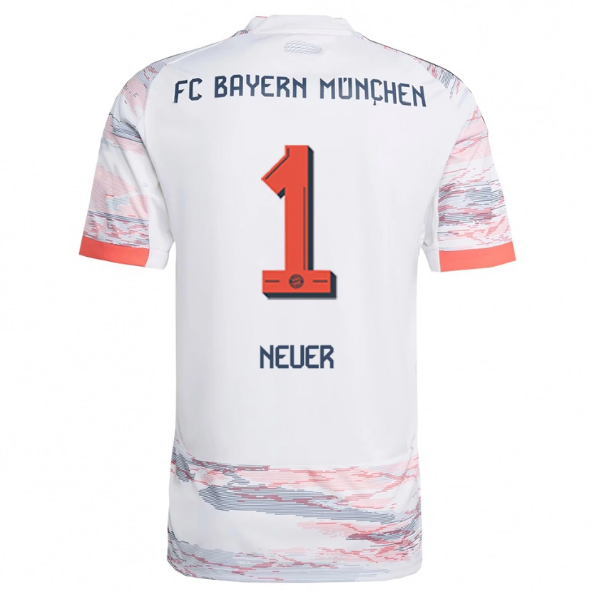 Danxen Herren Manuel Neuer #1 Weiß Grau Auswärtstrikot Trikot 2025/26 T-Shirt Schweiz