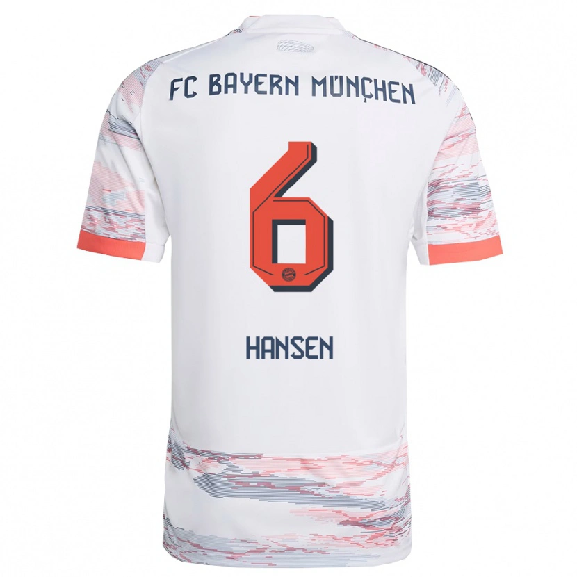 Danxen Herren Tuva Hansen #6 Weiß Grau Auswärtstrikot Trikot 2025/26 T-Shirt Schweiz