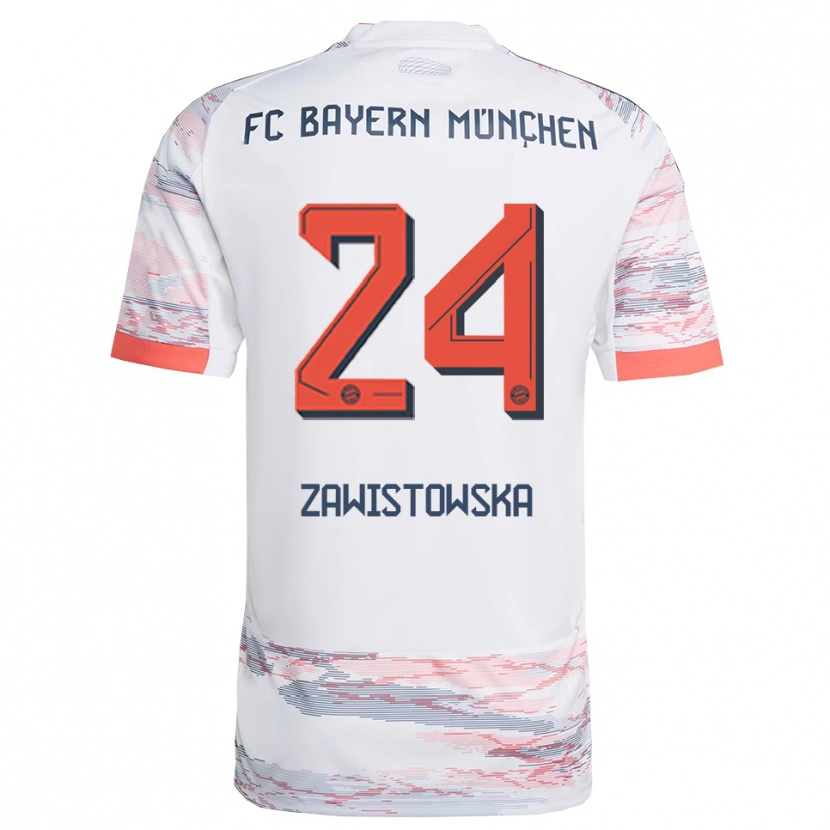 Danxen Herren Weronika Zawistowska #24 Weiß Grau Auswärtstrikot Trikot 2025/26 T-Shirt Schweiz