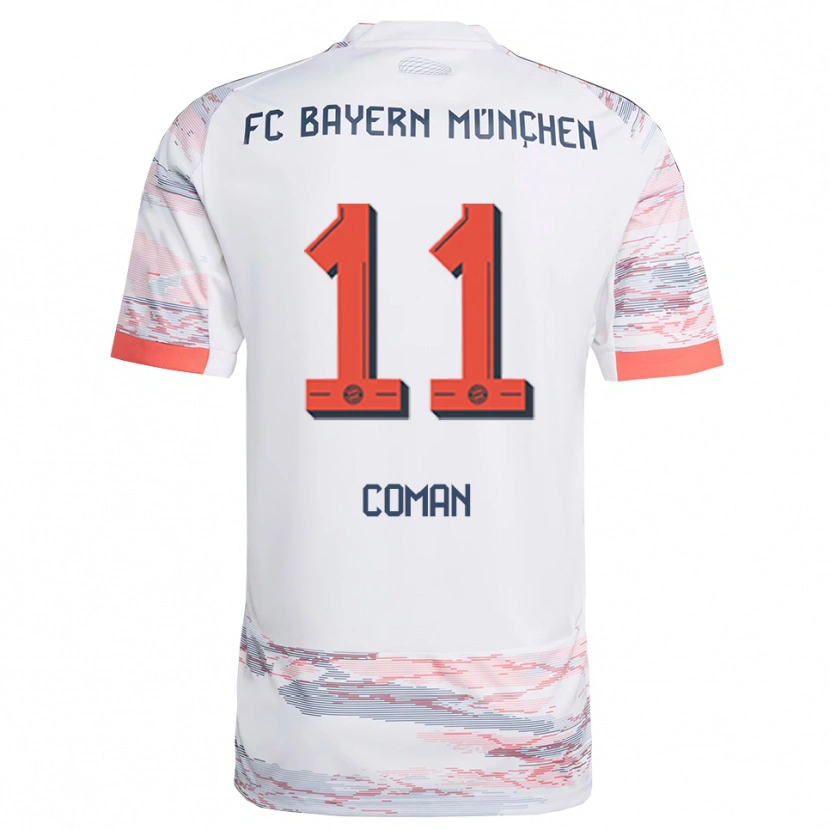Danxen Herren Kingsley Coman #11 Weiß Grau Auswärtstrikot Trikot 2025/26 T-Shirt Schweiz