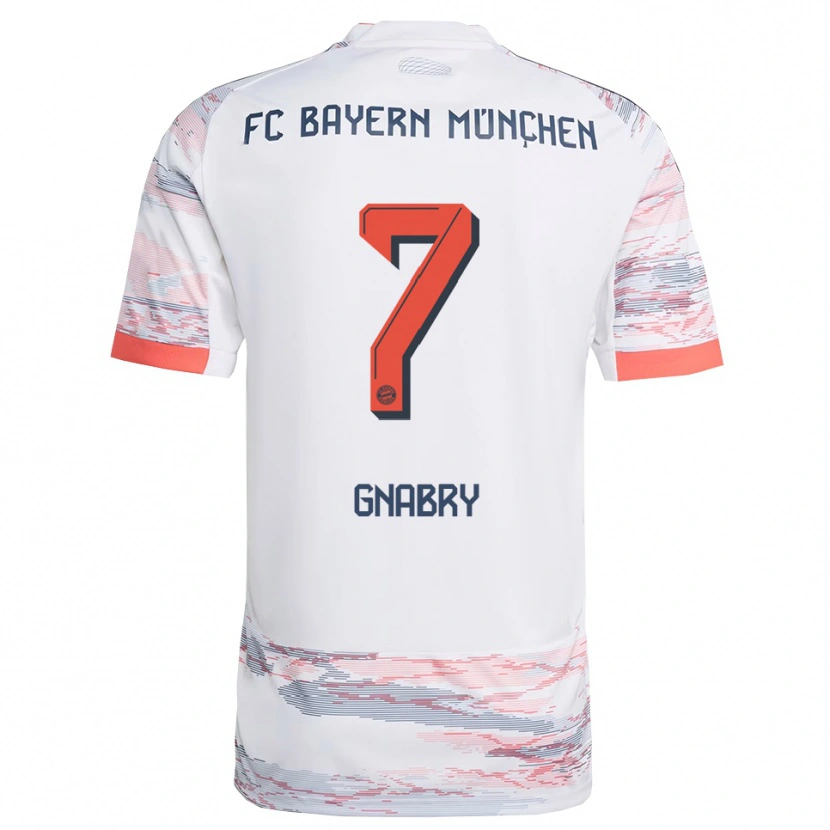 Danxen Herren Serge Gnabry #7 Weiß Grau Auswärtstrikot Trikot 2025/26 T-Shirt Schweiz