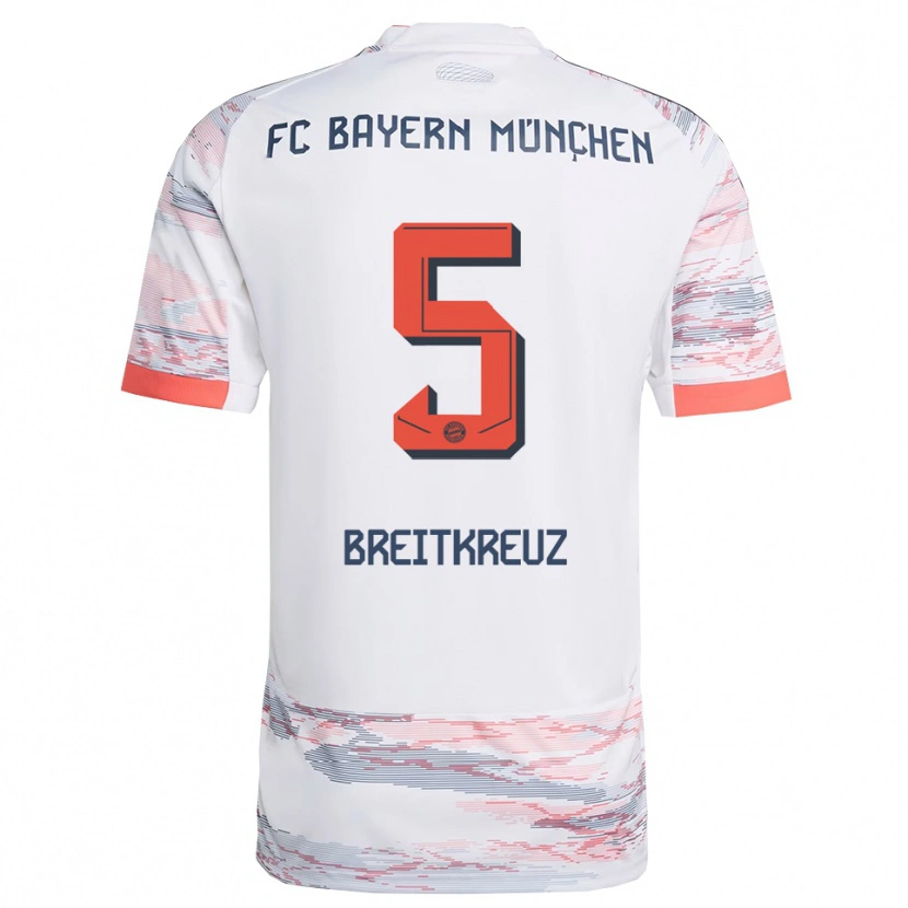 Danxen Herren Steve Breitkreuz #5 Weiß Grau Auswärtstrikot Trikot 2025/26 T-Shirt Schweiz