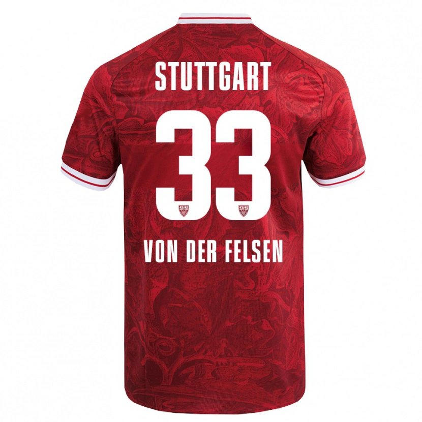 Danxen Herren Jerik Von Der Felsen #33 Rot Schwarz Auswärtstrikot Trikot 2025/26 T-Shirt Schweiz