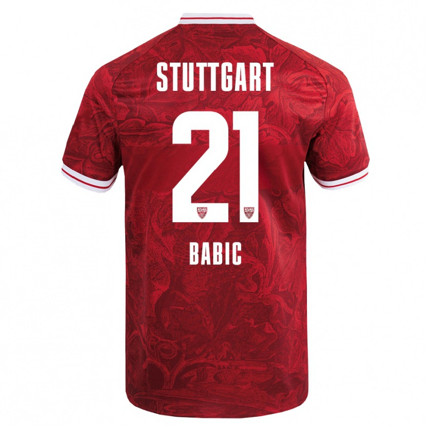 Danxen Herren Emma Babic #21 Rot Schwarz Auswärtstrikot Trikot 2025/26 T-Shirt Schweiz
