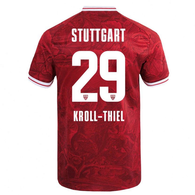 Danxen Herren Colin Kroll-Thiel #29 Rot Schwarz Auswärtstrikot Trikot 2025/26 T-Shirt Schweiz