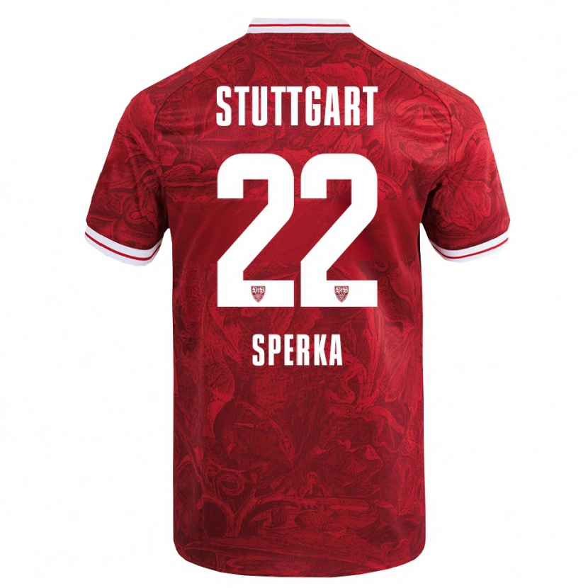 Danxen Herren Bastian Sperka #22 Rot Schwarz Auswärtstrikot Trikot 2025/26 T-Shirt Schweiz