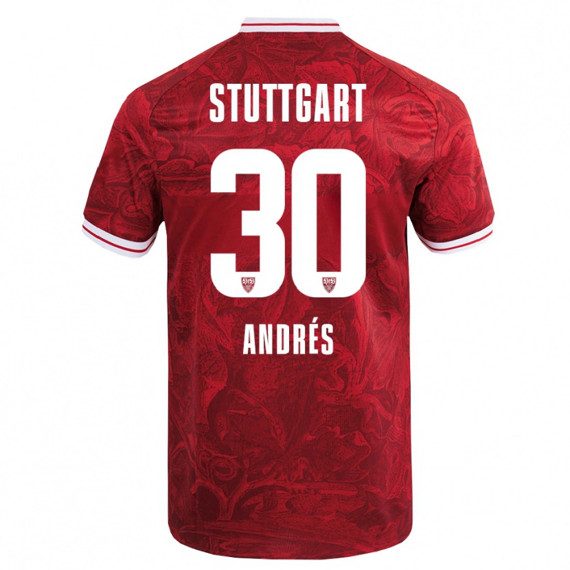 Danxen Herren Chema Andrés #30 Rot Schwarz Auswärtstrikot Trikot 2025/26 T-Shirt Schweiz