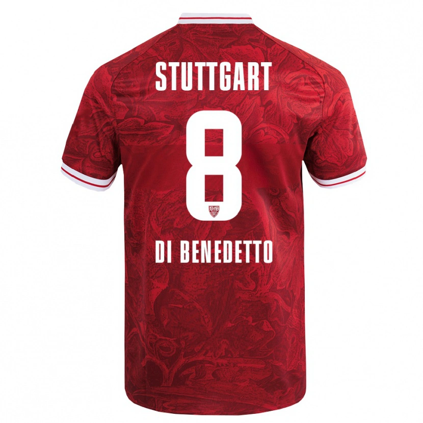 Danxen Herren Samuele Di Benedetto #8 Rot Schwarz Auswärtstrikot Trikot 2025/26 T-Shirt Schweiz