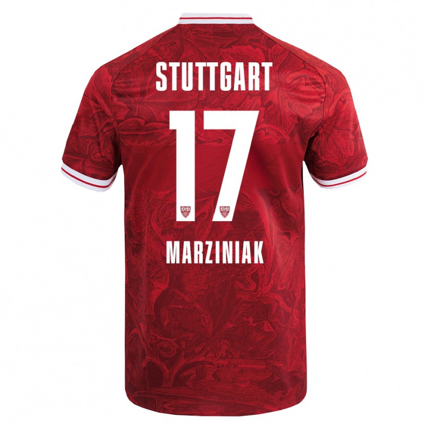 Danxen Herren Chiara Marziniak #17 Rot Schwarz Auswärtstrikot Trikot 2025/26 T-Shirt Schweiz
