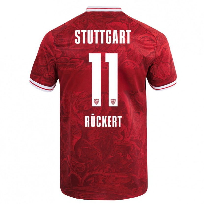 Danxen Herren Rosa Rückert #11 Rot Schwarz Auswärtstrikot Trikot 2025/26 T-Shirt Schweiz
