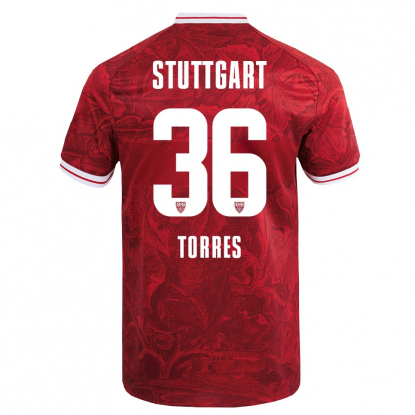 Danxen Herren Yohann Torres #36 Rot Schwarz Auswärtstrikot Trikot 2025/26 T-Shirt Schweiz